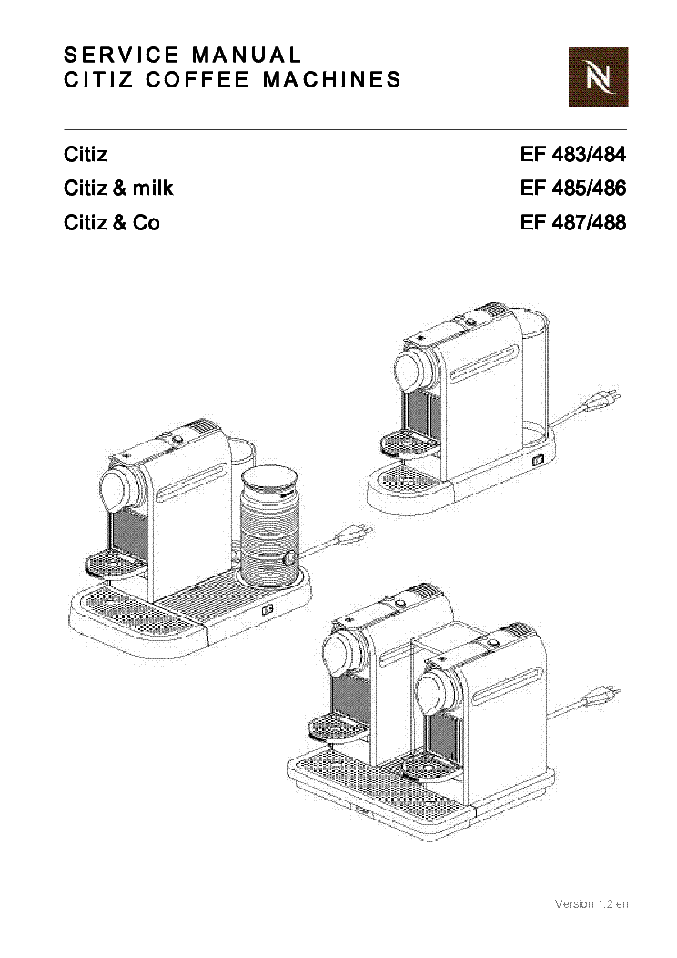 CITIZ EF-483 484 485 486 487 488 SM service manual (1st page)