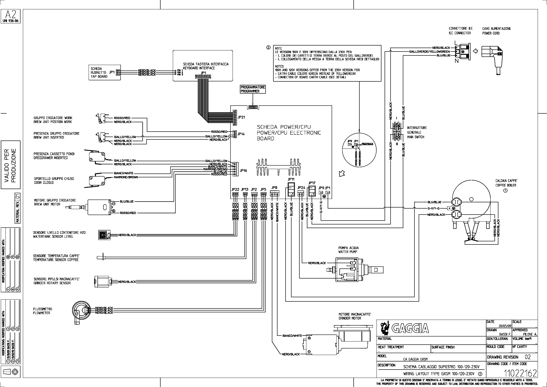 GAGGIA TITANIUM 230 Service Manual download, schematics, eeprom, repair info for electronics experts