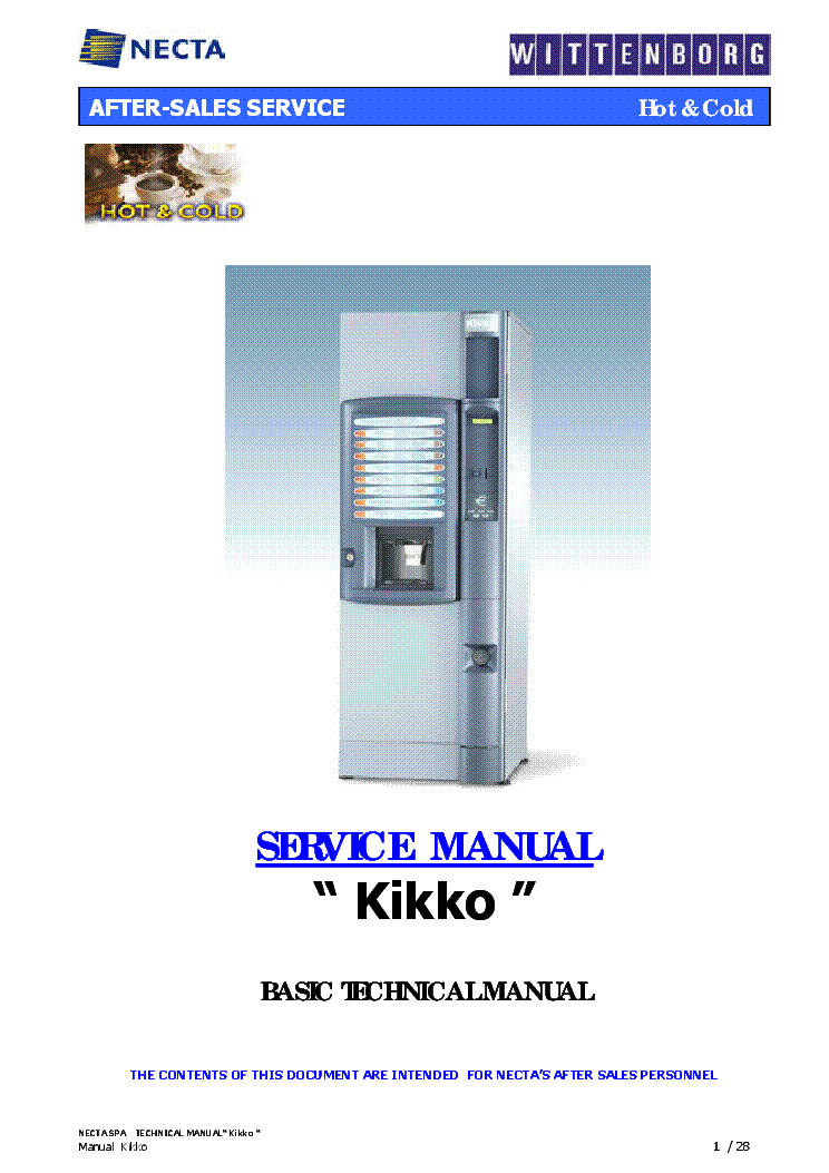 NW GLOBAL VENDING NECTA KIKKO SM Service Manual download