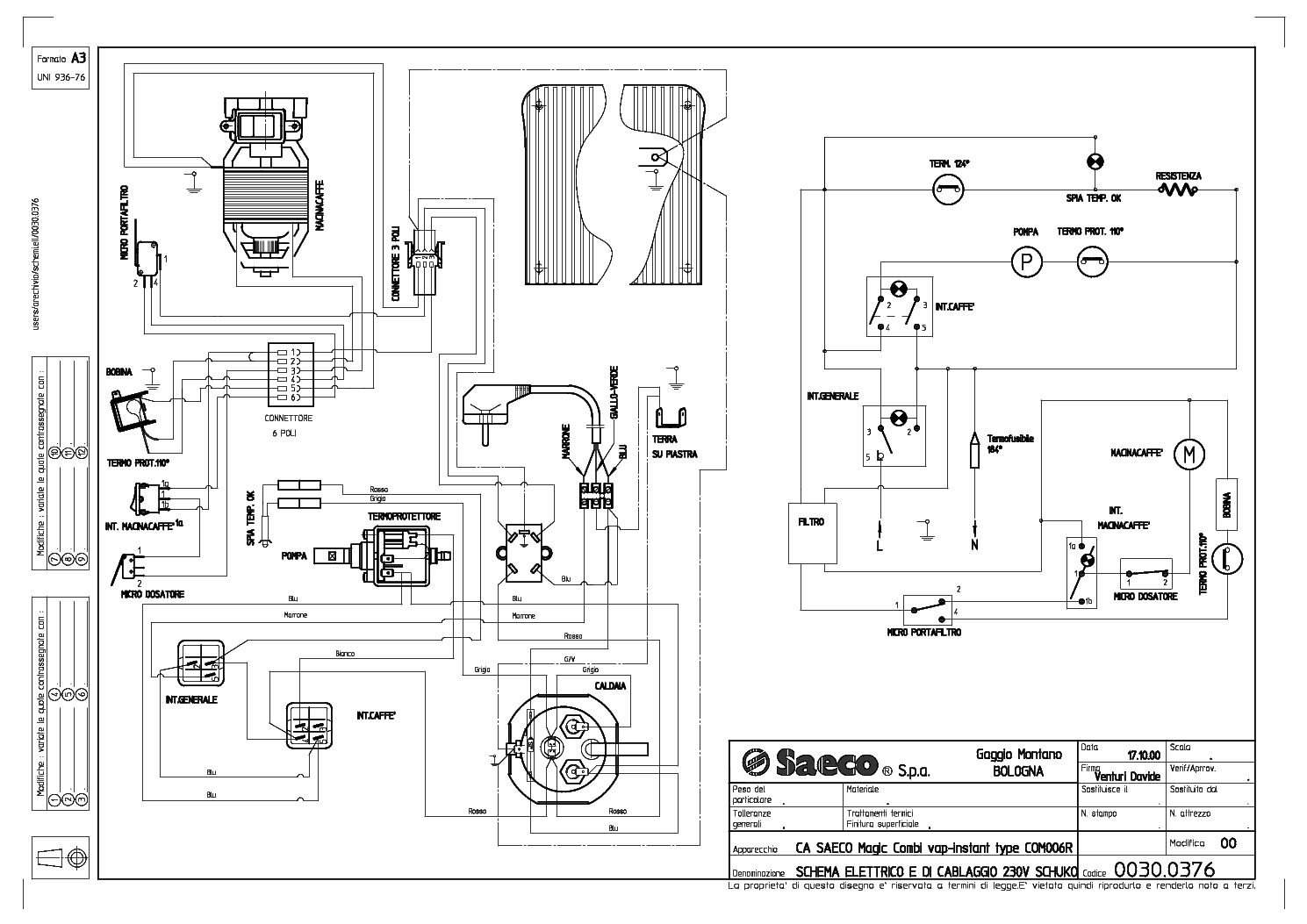 Saeco HD874703 XSMALL, Service Manual, Repair Schematics