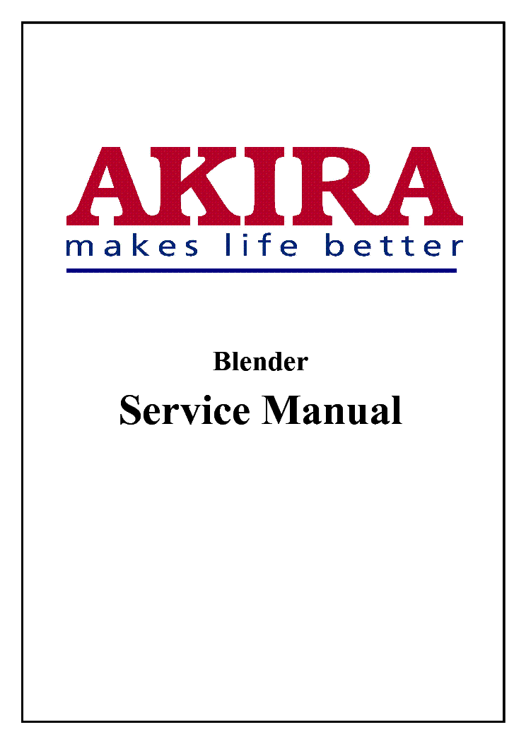 AKIRA BL-3251G service manual