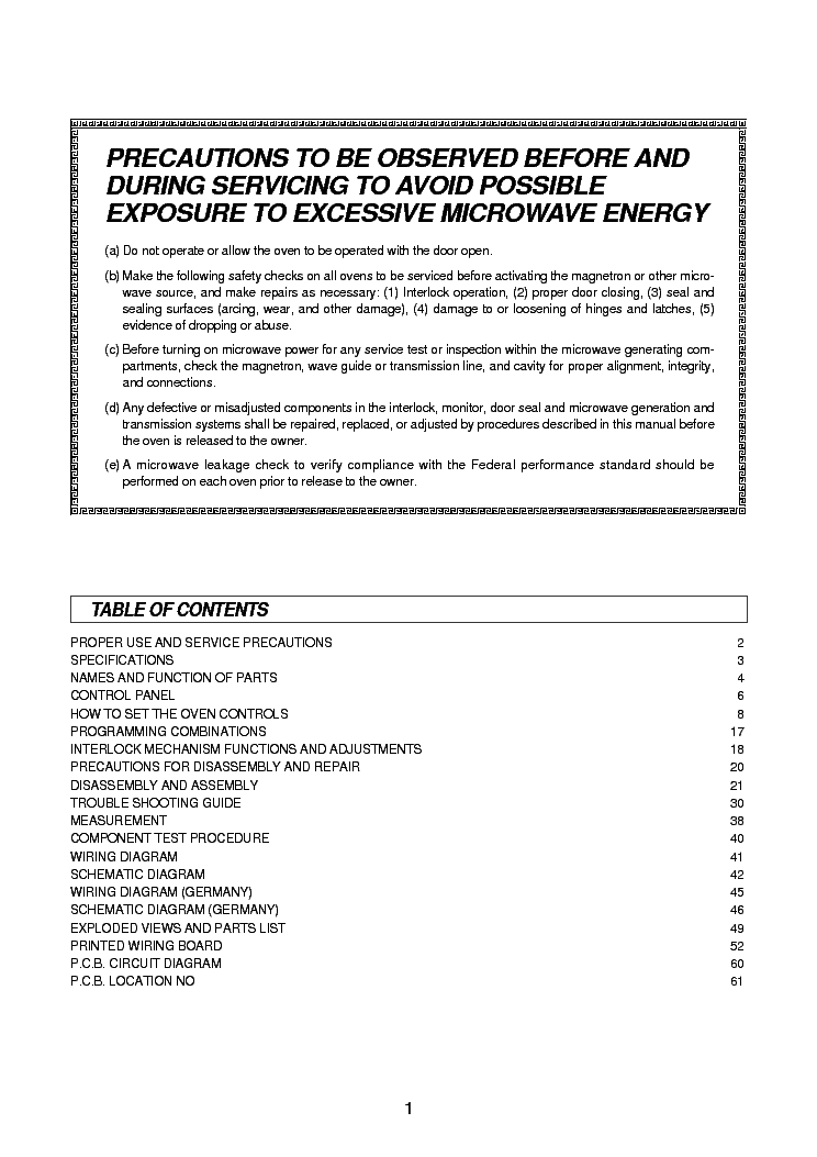 DAEWOO KOC-992C service manual (2nd page)