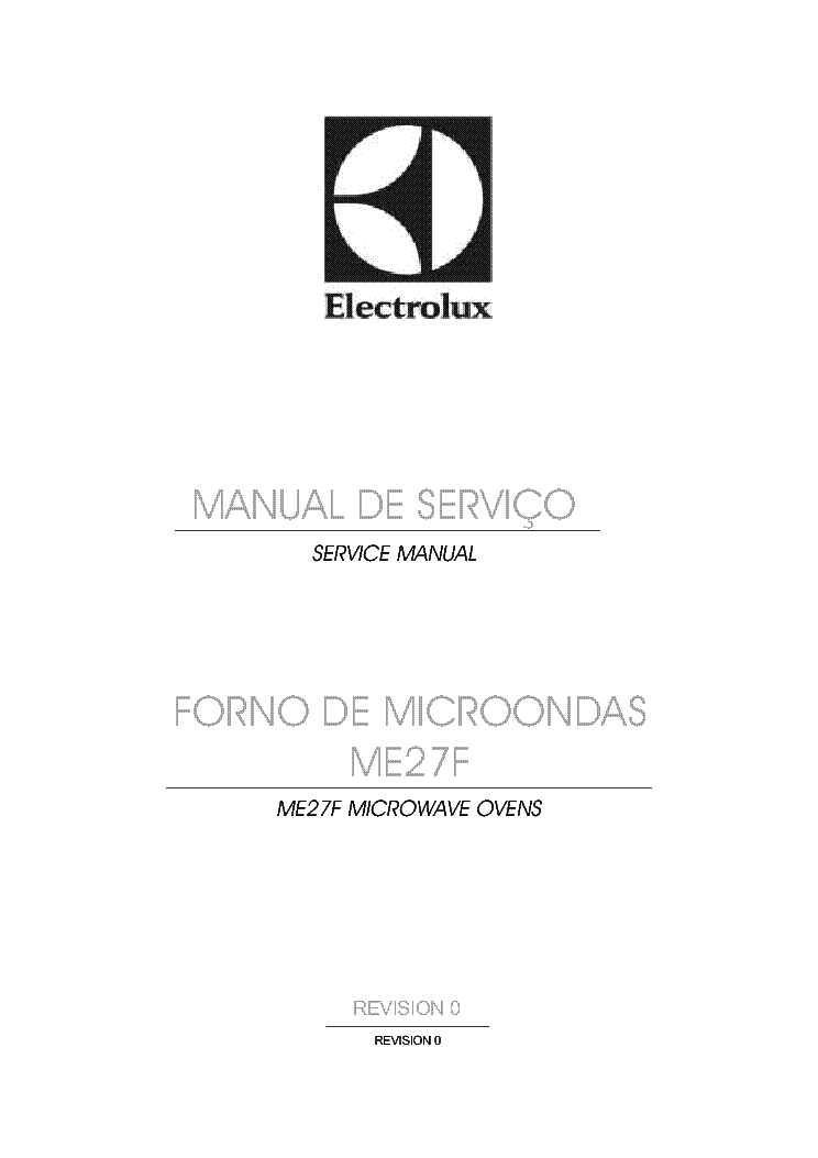 ELECTROLUX MW ME27F service manual (1st page)