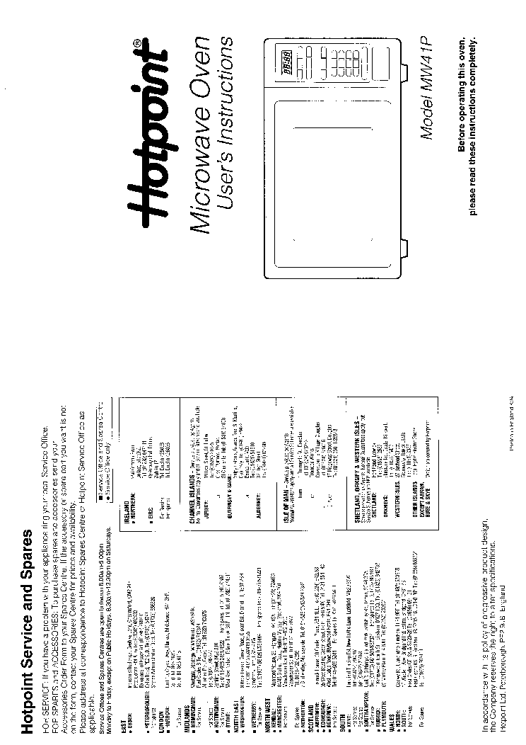 INDESIT HOTPOINT HBMW41 Service Manual download, schematics, eeprom ...