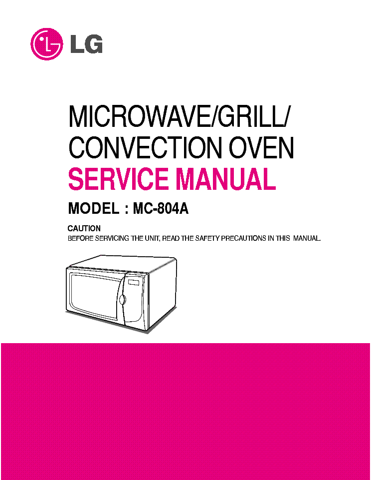 LG MC-804A 3828W5S1639 service manual