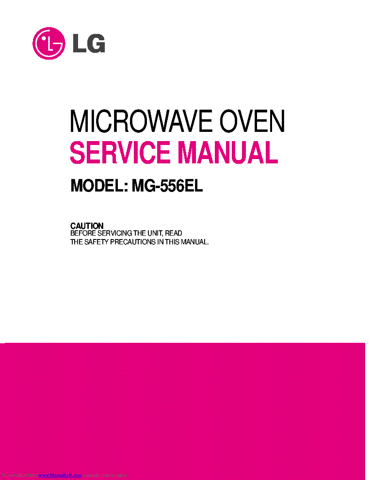 LG MG-556EL MICROWAVE OVEN Service Manual download, schematics, eeprom