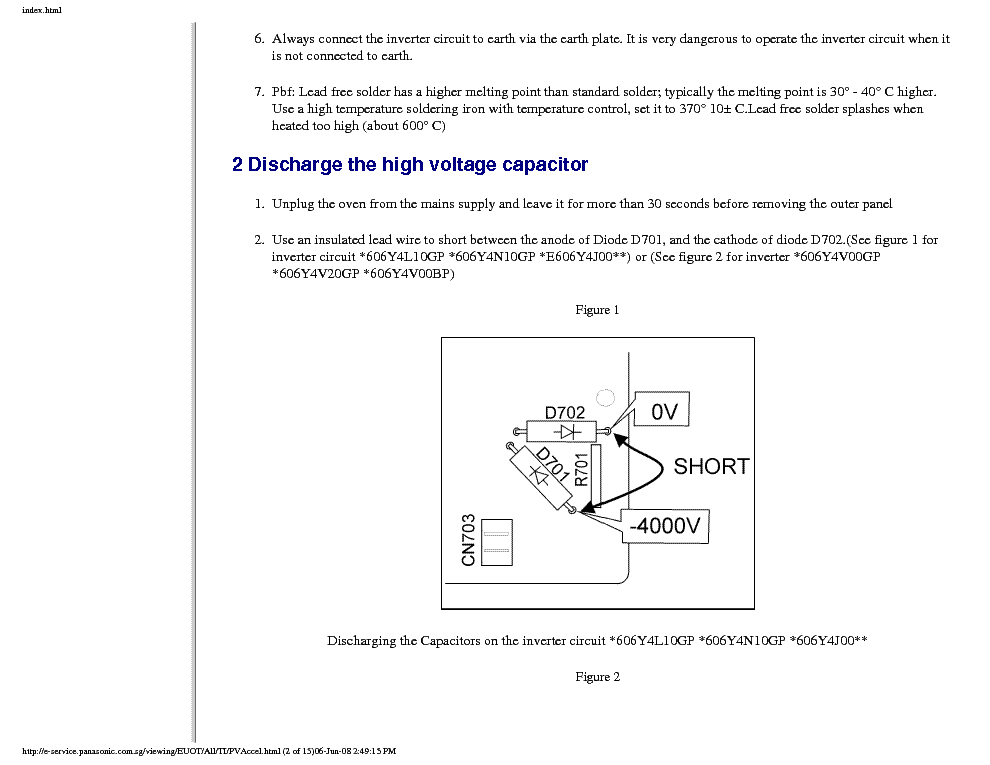 PANASONIC MICROWAVE INVERTER Service Manual download, schematics