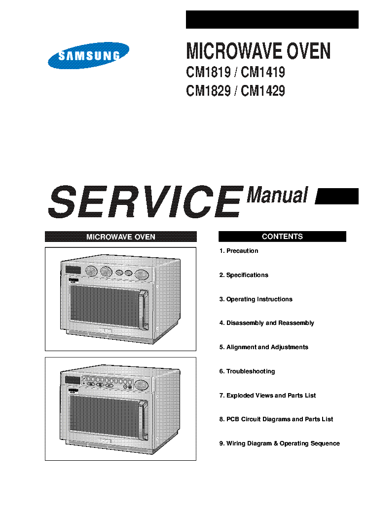 SAMSUNG CM1819 CM1419 CM1829 CM1429 service manual