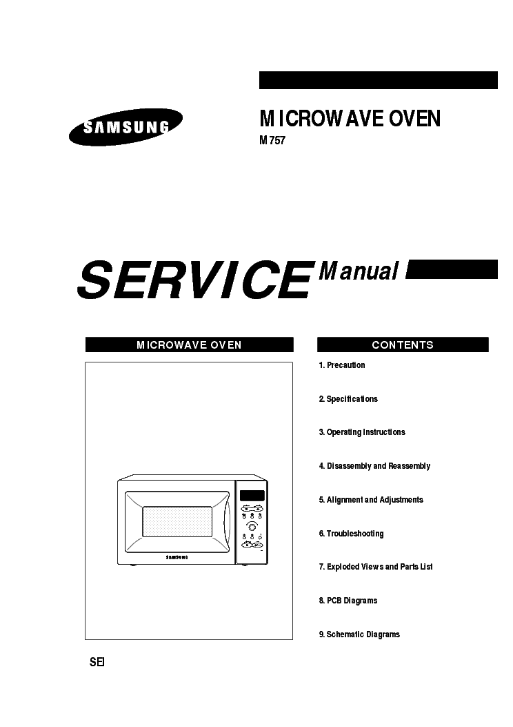 SAMSUNG M757 SDW service manual (1st page)