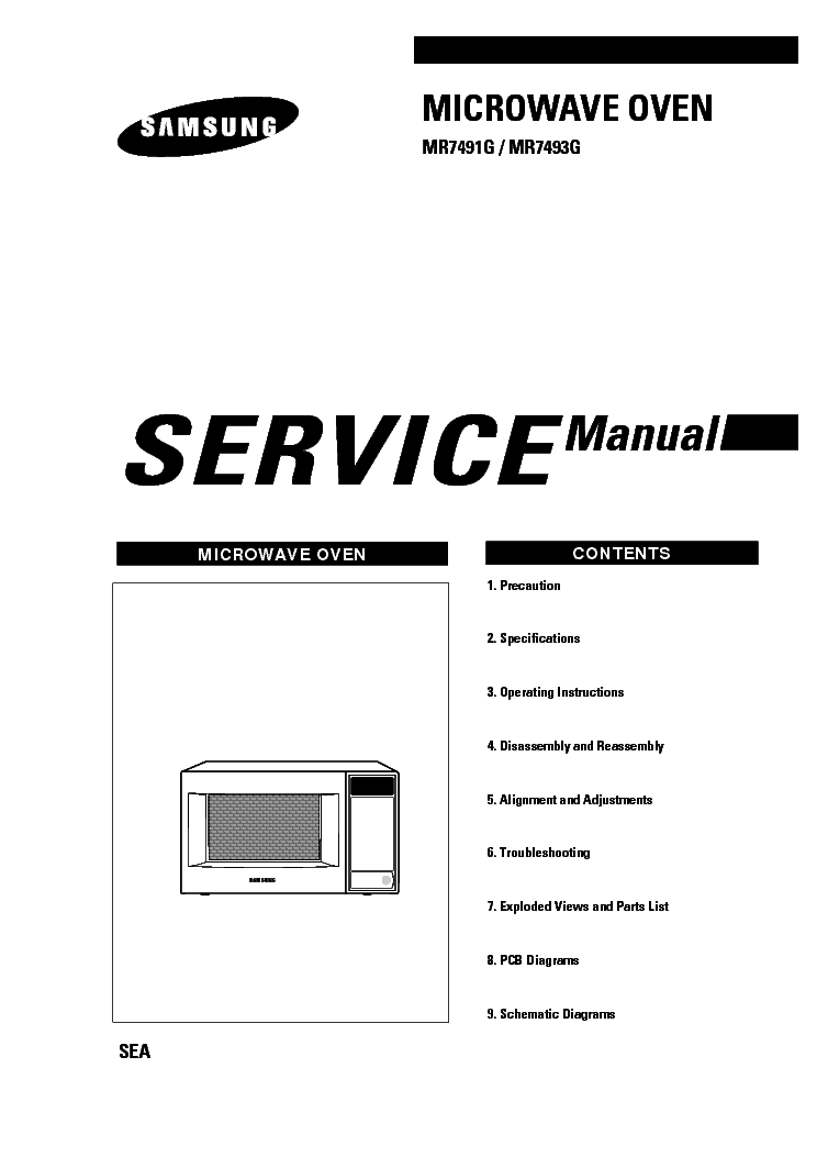 SAMSUNG MR7491G XAA service manual