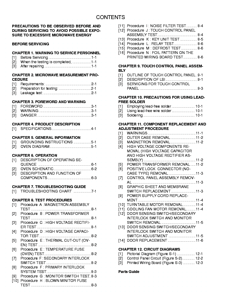 SHARP R209KK Service Manual download, schematics, eeprom, repair info