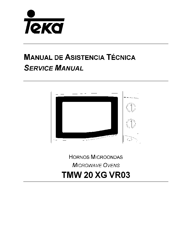 Jajaja Abigarrado neumático TEKA TMW-20 XG VR03 Service Manual download, schematics, eeprom, repair  info for electronics experts