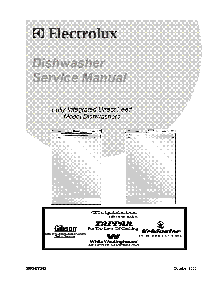ELECTROLUX FULLY INTEGRATED DIRECT FEED MODEL service manual (1st page)