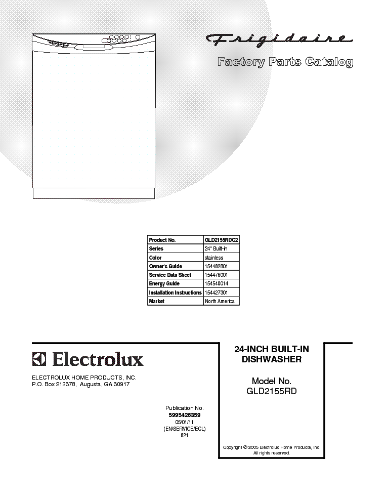 ELECTROLUX GIBSON FRIGIDARIE GLD2155RD. service manual (1st page)