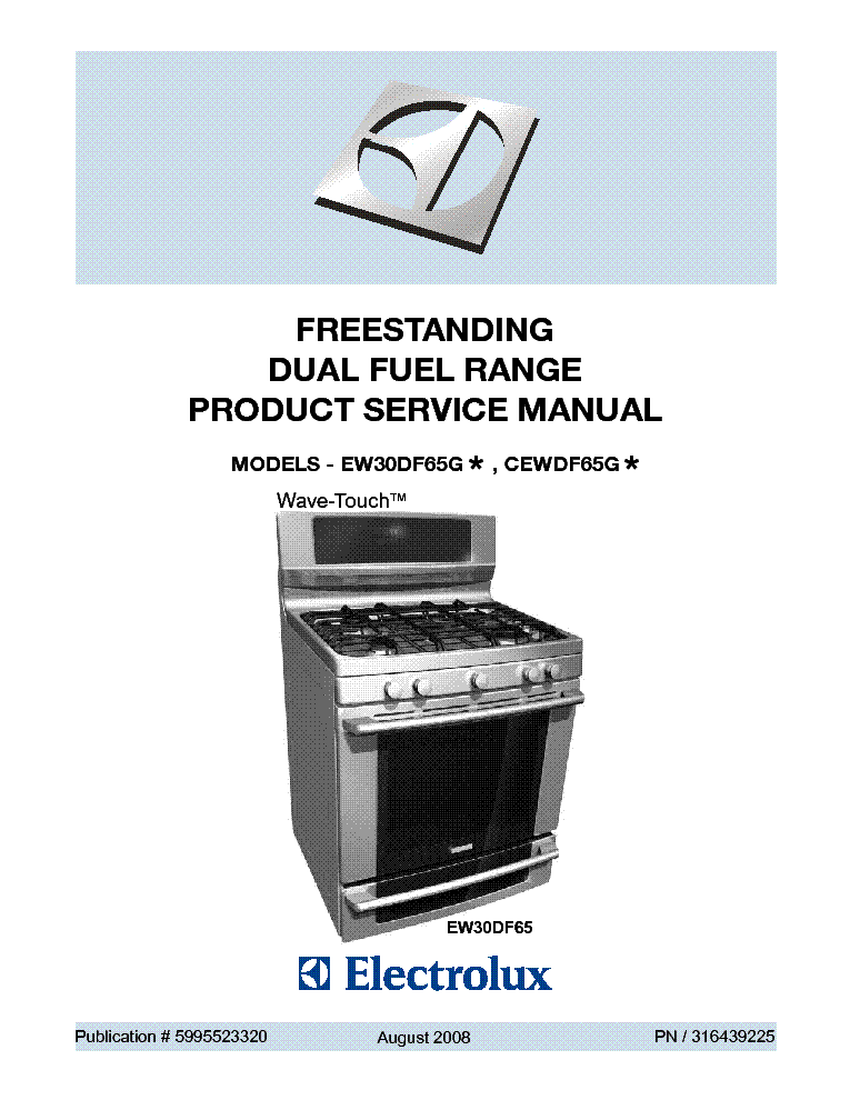 ELECTROLUX EW30DF65G CEWDF65G service manual (1st page)