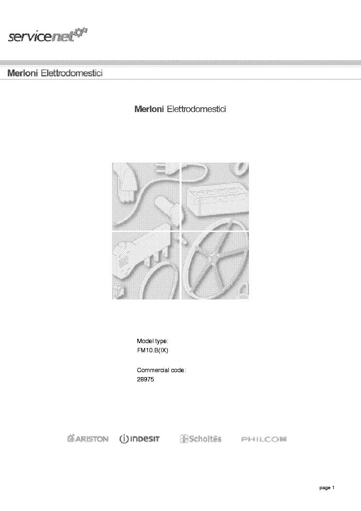 INDESIT FM10.BIX 03289750000 service manual