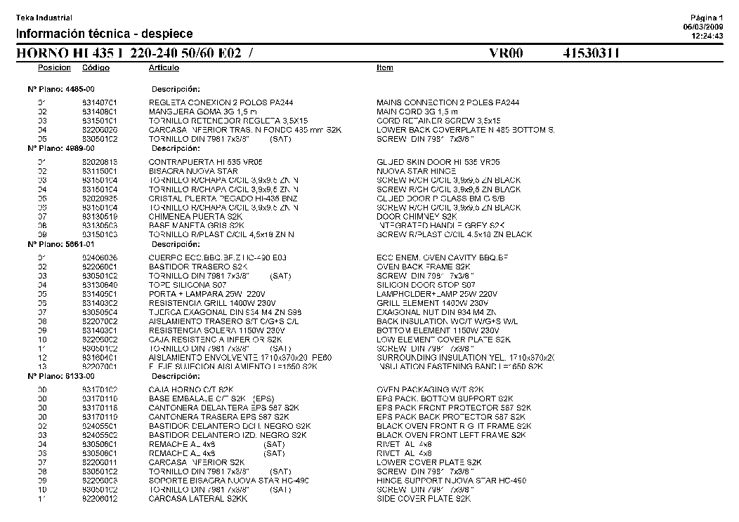 TEKA HI-435 VR00 220-240 50-60 E02 service manual