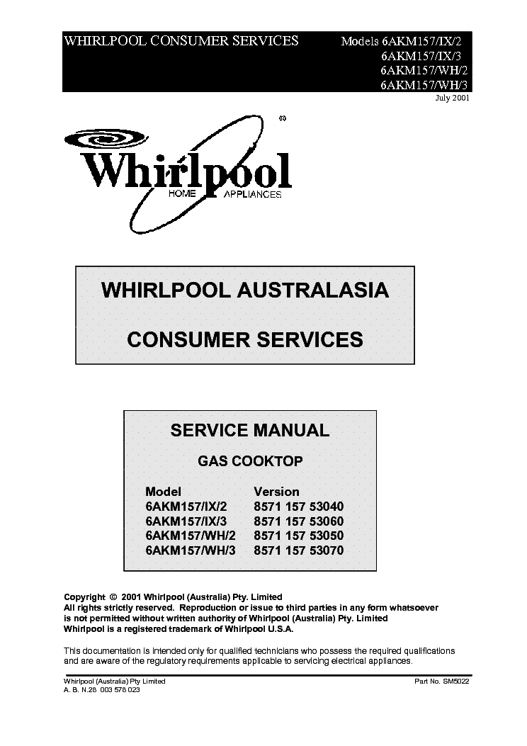 Whirlpool Akm Инструкция