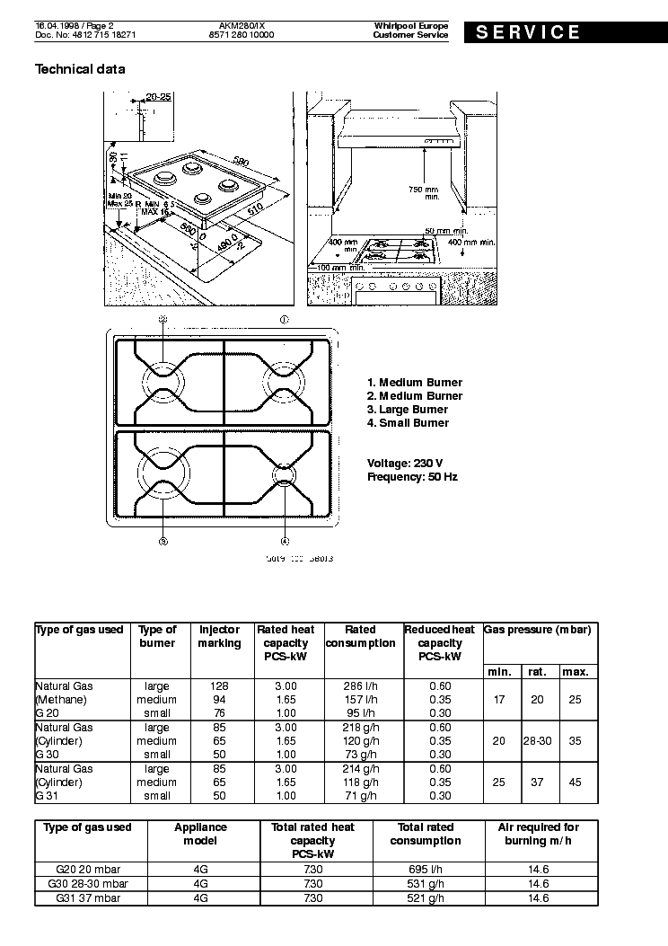 WHIRLPOOL AKM280IX service manual (2nd page)