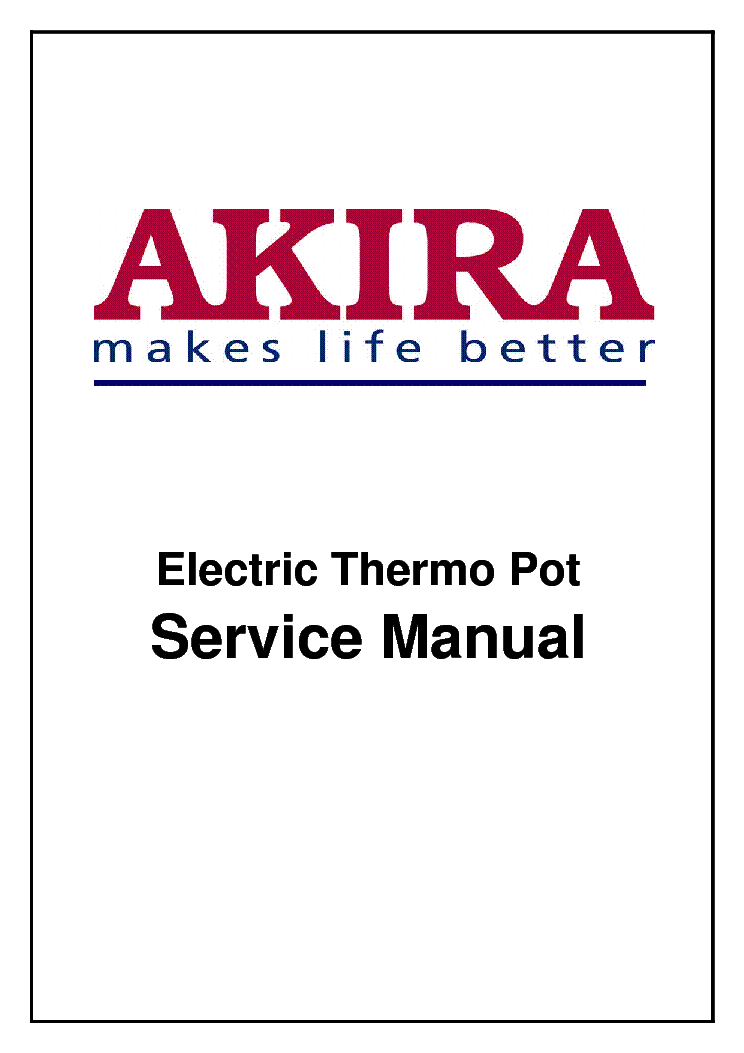 AKIRA TP-411BM service manual