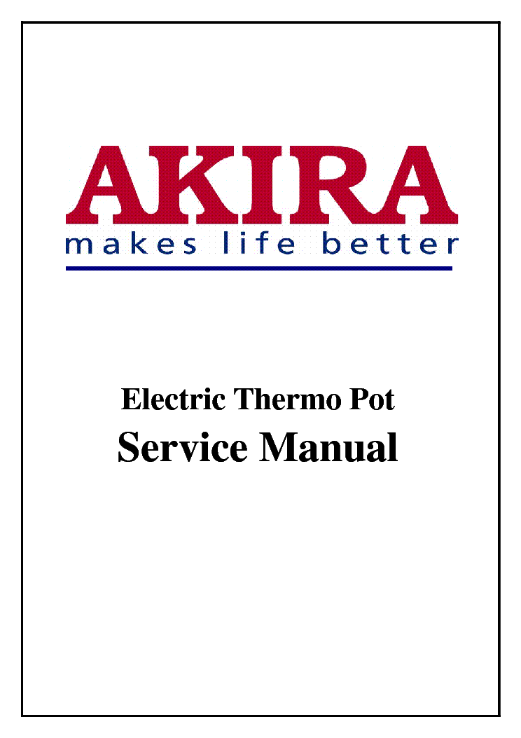 AKIRA TP-B133 service manual
