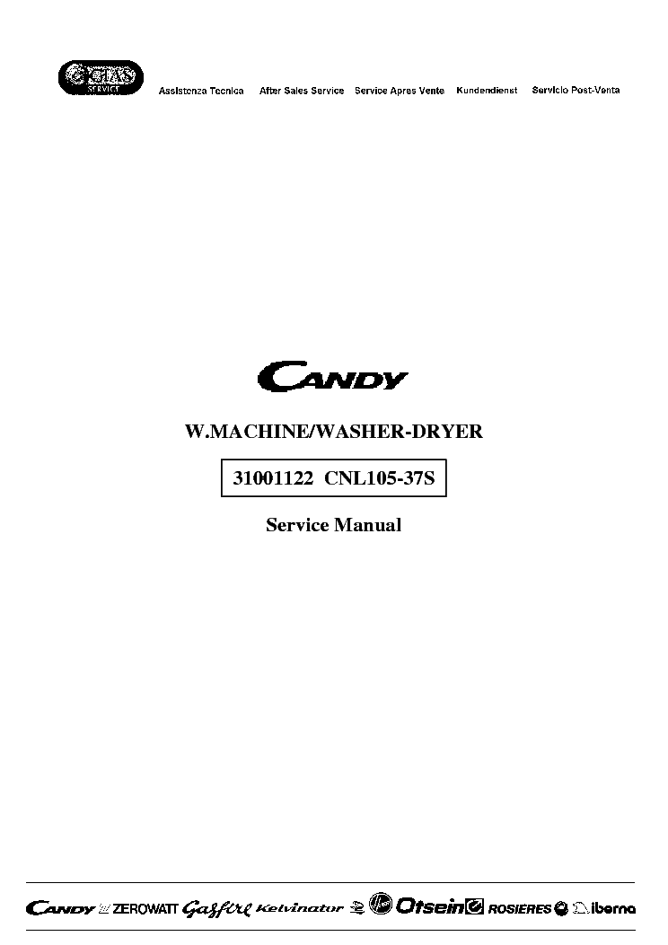 CANDY CNL105 service manual