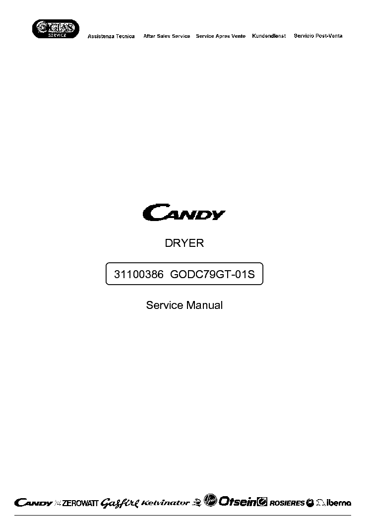 CANDY GODC79GT-01S service manual