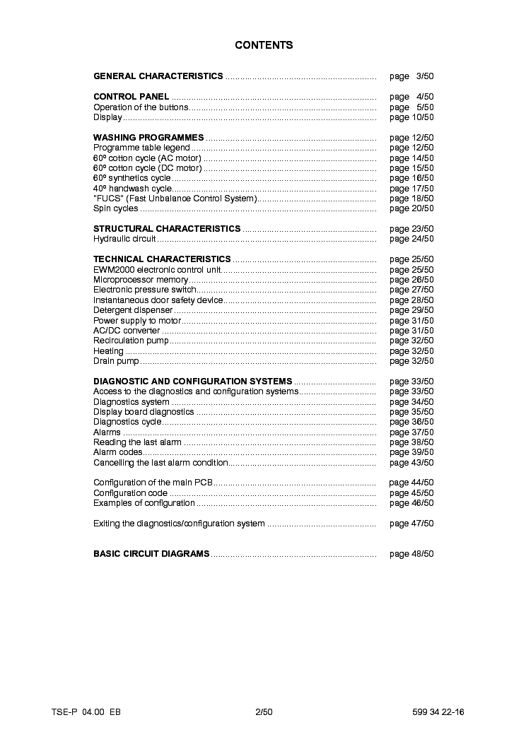 ELECTROLUX AW2108F service manual (2nd page)