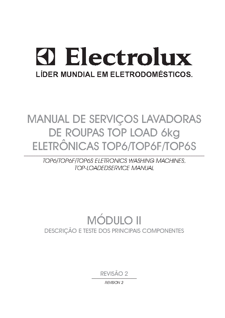 ELECTROLUX CAROLINE TOP LOAD 6KG REV2 service manual (1st page)