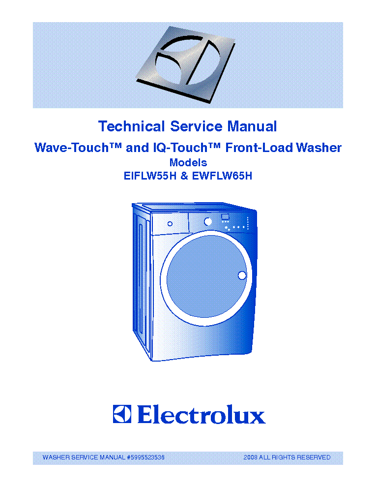 ELECTROLUX EIFLW55H EWFLW65H service manual (1st page)