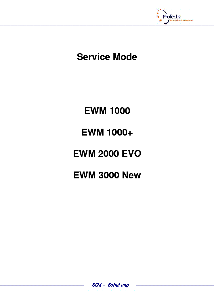 ELECTROLUX EWM1000 2000 3000 SERVICE MODE service manual (1st page)