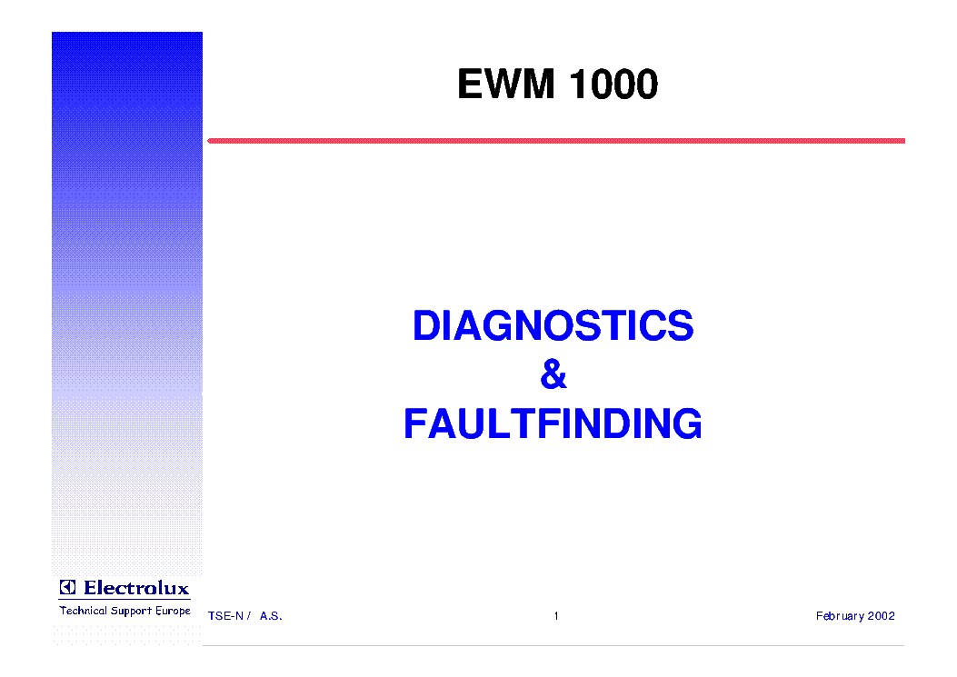 ELECTROLUX EWM1000 DIAGNOSTICS EN service manual (1st page)