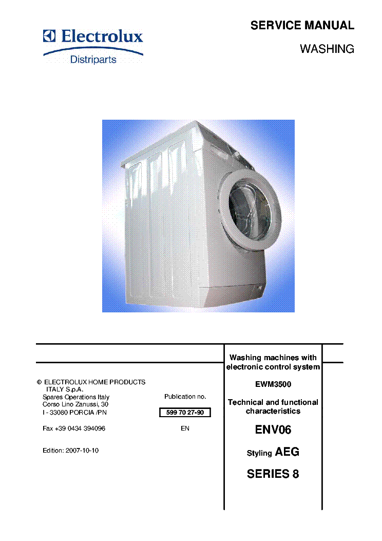 ELECTROLUX EWM3500 599702790 WASHING MACHINE SM service manual (1st page)