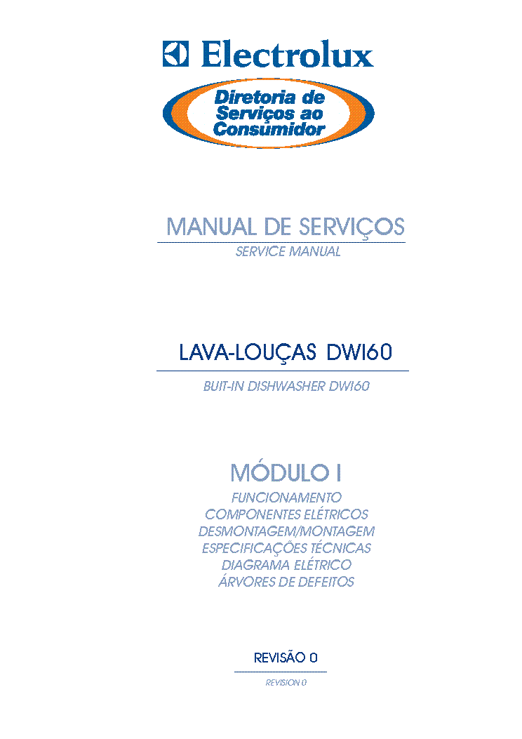ELECTROLUX LAVA-LOUCAS DWI60 SM service manual (1st page)