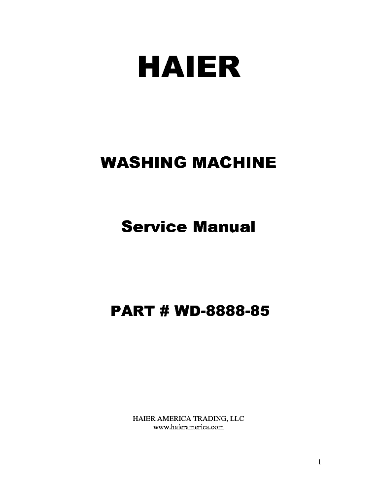 HAIER XPB70-35 service manual