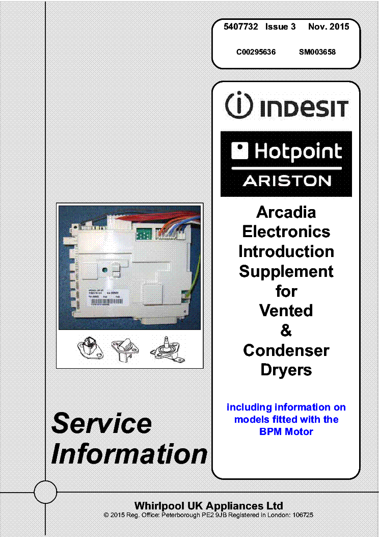 INDESIT IDCAG35B EU service manual (1st page)