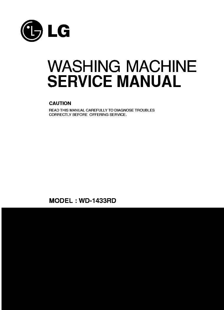 LG WD-1433RD service manual