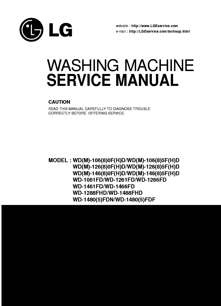 LG WD1461FD 1 service manual