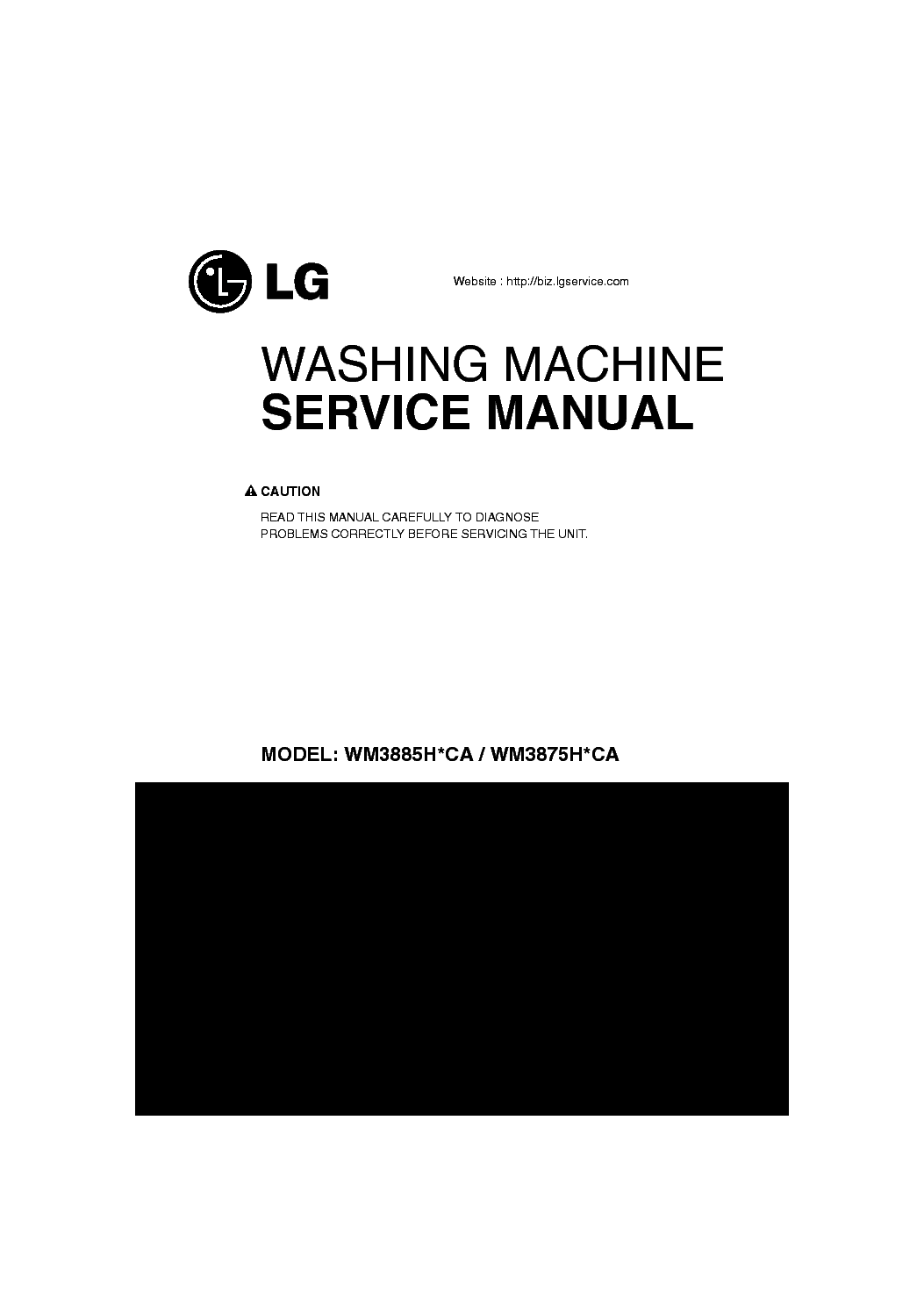 LG WM3885H CA WM3875H CA service manual