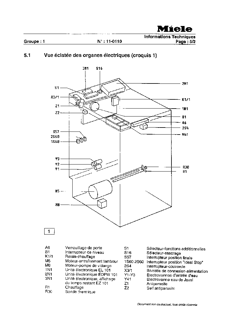MIELE W118 service manual (2nd page)