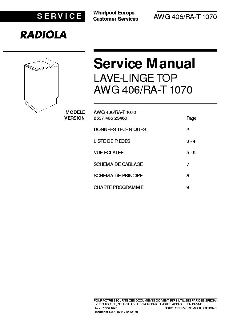 Awg 236 whirlpool схема