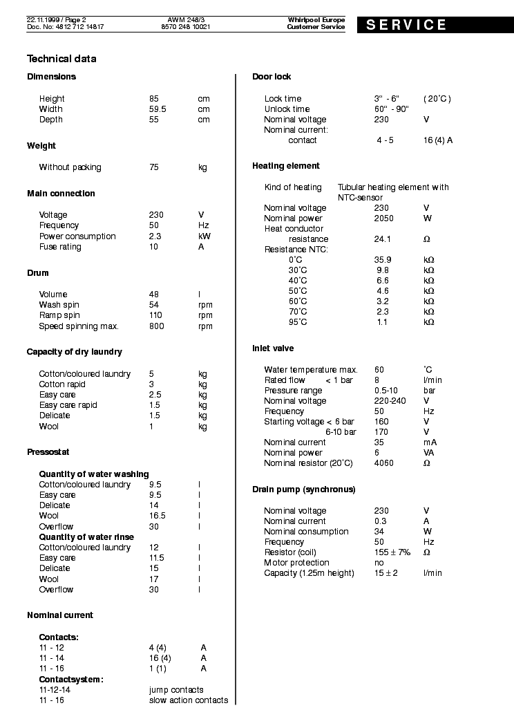 WHIRLPOOL AWM 248 3 service manual (2nd page)