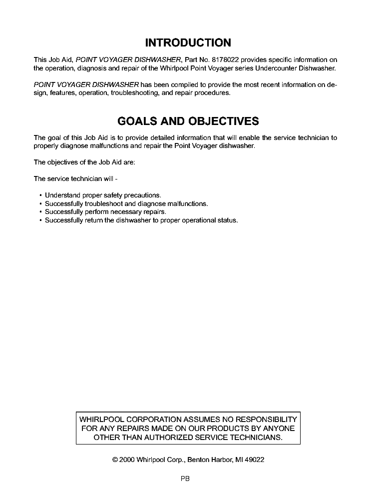 WHIRLPOOL GU-1200XT service manual (2nd page)