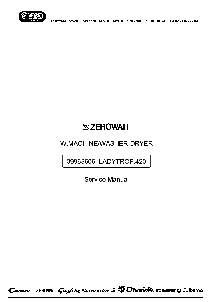 ZEROWATT LADYTROP.420 service manual (1st page)