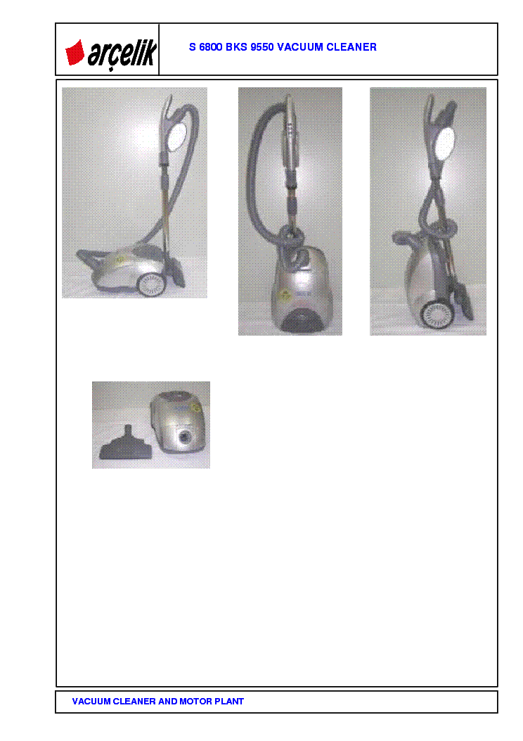 BEKO BKS 9550 S-6800 service manual