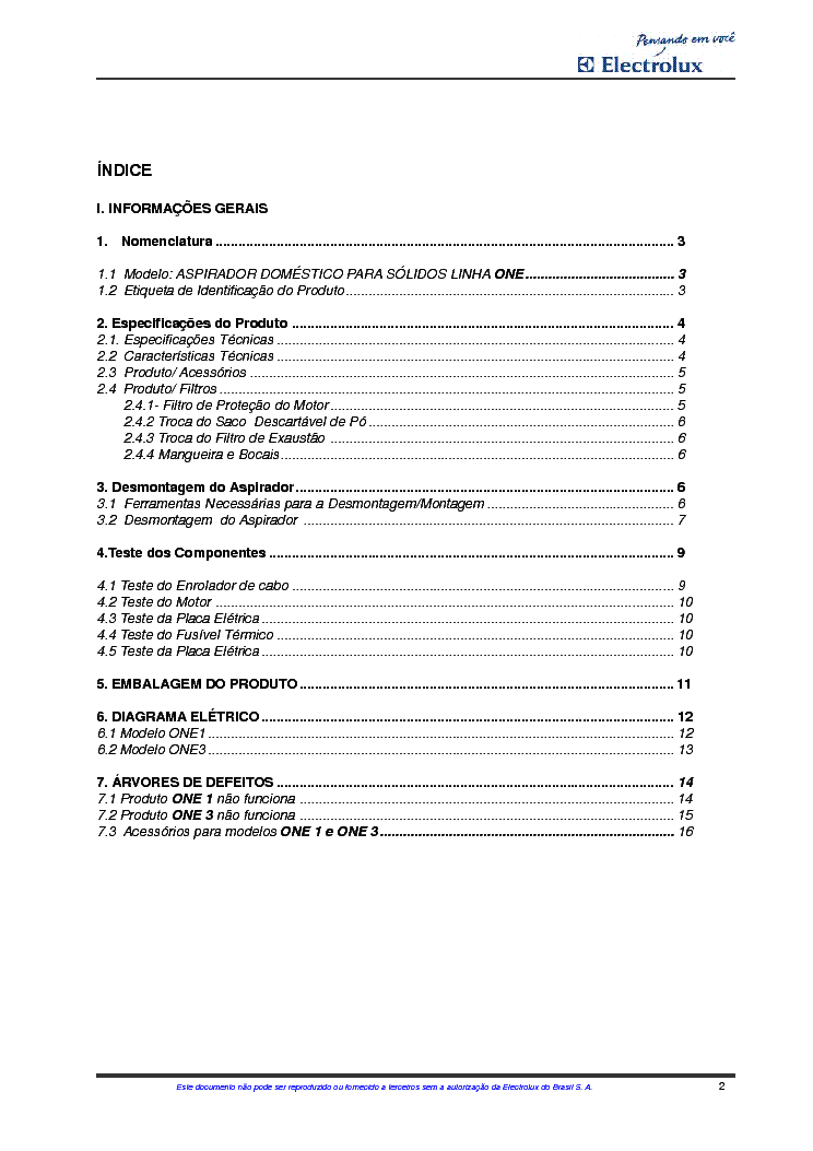 ELECTROLUX ONE1 ONE3 SM service manual (2nd page)