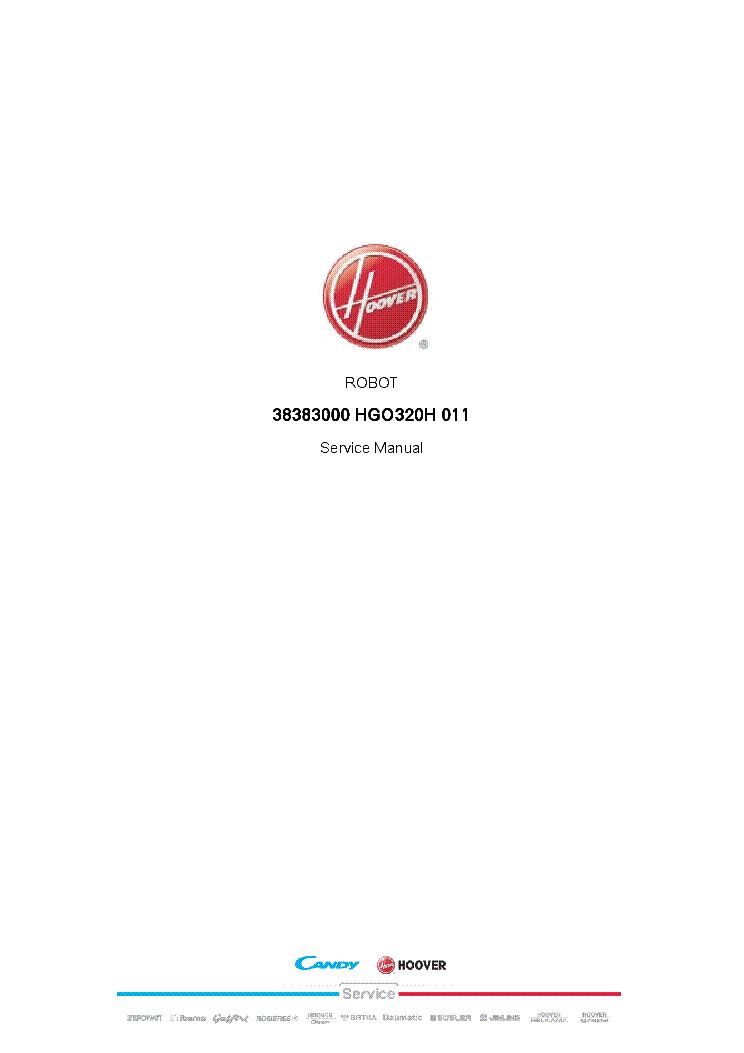 HOOVER HGO320H 011 ROBOT SERVICE MANUAL Service Manual download