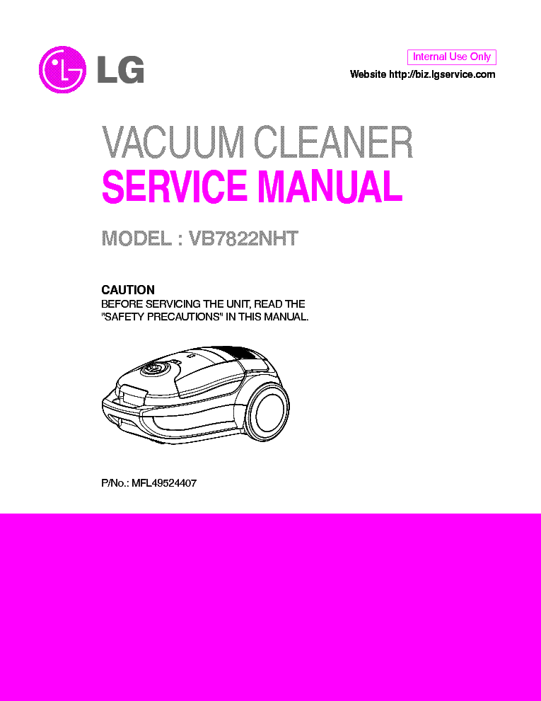 LG VB7822NHT service manual