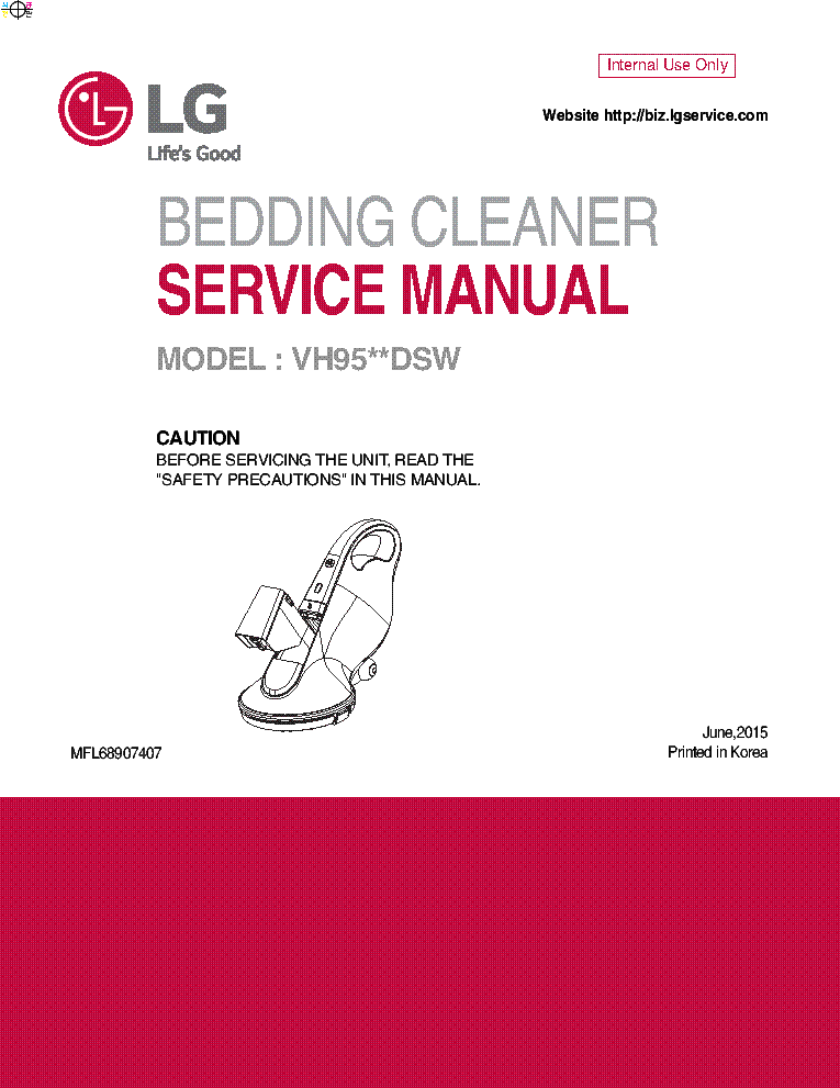 LG VH95XXDSW SM service manual