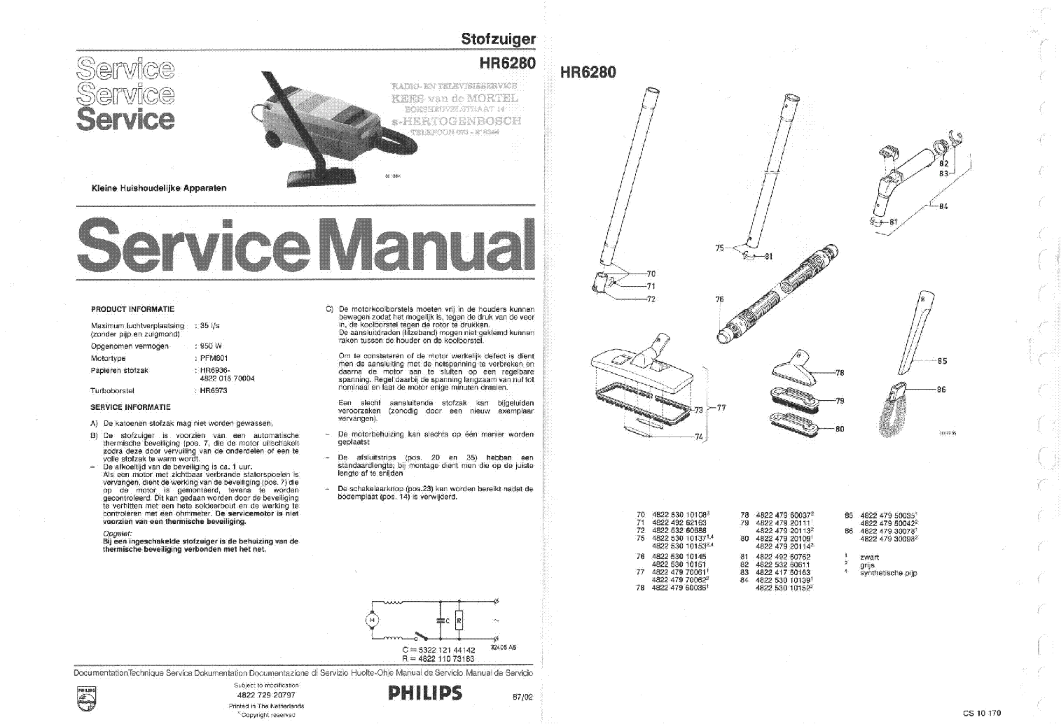 PHILIPS HR6280 SM service manual (1st page)